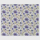Kornblumenpapier Geschenkpapier (Flach)