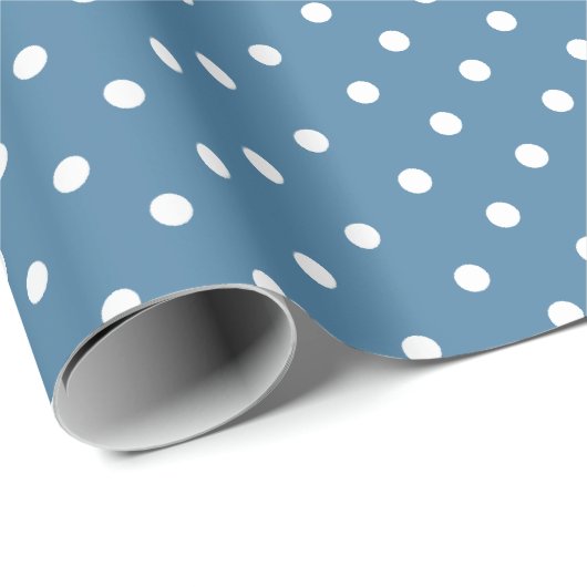 kornblumme | White Polka Dot Wrapping Paper Geschenkpapier (Rolleneckpunkt)