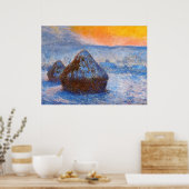 Körnchen bei Sonnenuntergang, Schneeeffekt, Poster (Küche)