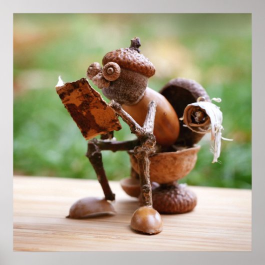 Kornelf auf dem Toilettenposter Poster (Vorne)