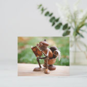 Kornelf auf der Toilette Postkarte (Stehend Vorderseite)