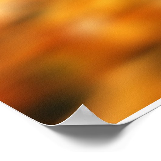 Kornelf, die auf einem Herbstblatt-Poster aus Eich Poster (Ecke)