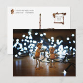 Kornelfen mit Weihnachtsbeleuchtung - Weihnachten Postkarte (Vorne/Hinten)