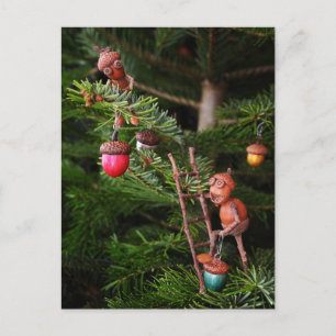 Kornelfen schmücken Weihnachtsbaum - Weihnachten Postkarte