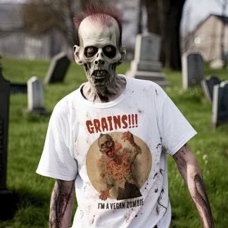 Körner Ich bin ein Veganer Zombie Funny Vintager H T-Shirt