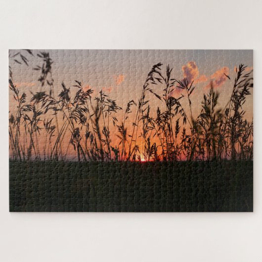 Körner mit Sonnenuntergang Puzzle (Horizontal)