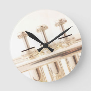 Kornett-Ventil-Uhr Runde Wanduhr