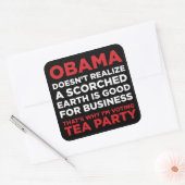 Korngeerde Quadratischer Aufkleber (Umschlag)