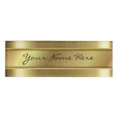 Körnige goldene Beschaffenheit mit Namenschild (Vorderseite)