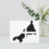 Kornische Flagge Postkarte (Stehend Vorderseite)