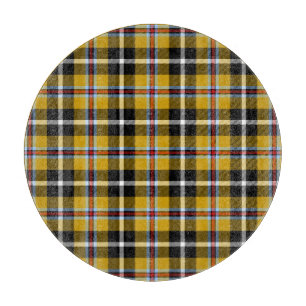 Kornische Nationaltartan Gelb-Schwarz Kariert Schneidebrett