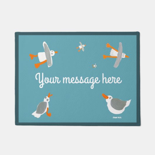 Kornische Seemöwefußmatte John-Farbstoffs Fußmatte (Vorderseite)