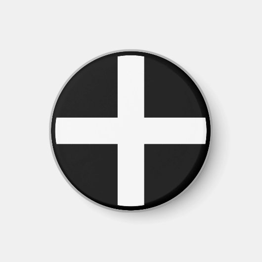 Kornische St Piran-Flagge Magnet (Vorne)