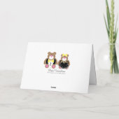 Kornischer Hochzeit- oder Jubiläumsbär Karte (Rückseite)