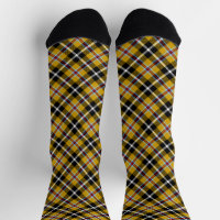 Kornisches Nationaltartan Gelb-Schwarz Kariert