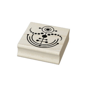 Kornkreis Piktogramm / Kulturkreisbild VIII Gummistempel
