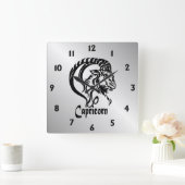 Kornmarinade, Meerziege Zodiac Quadratische Wanduhr (Zuhause)