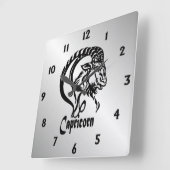 Kornmarinade, Meerziege Zodiac Quadratische Wanduhr (Winkel)
