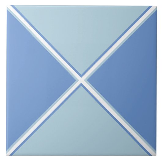 Kornmehl und hellblaues und weißes Diamantkreuz Fliese (Vorderseite)