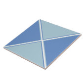 Kornmehl und hellblaues und weißes Diamantkreuz Fliese (Seite)