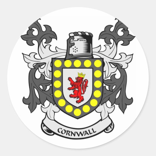 KORNWALL-Wappen Runder Aufkleber (Vorderseite)