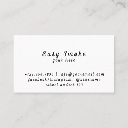 Korolare Business Card Rauchschutzverpackung Visitenkarte (Rückseite)