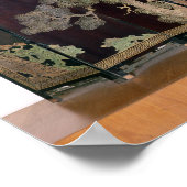 Koromandel-Bildschirm mit Kranen Poster (Ecke)