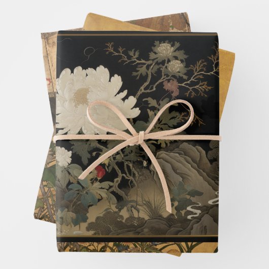 Koromandel Wrapping Paper Flat Sheet Set 3 Geschenkpapier Set (Beispiel)