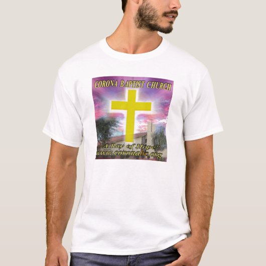Korona-Baptistenkirchen-Farblogo T-Shirt (Vorderseite)