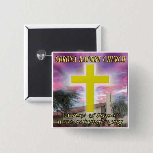 Korona Batist Kirchen-Button Button (Vorne & Hinten)