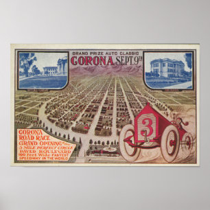 Korona-Straßenrennen-Anzeige Poster