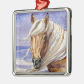 Koronaberühmte wilde Stallions-Verzierung Silbernes Ornament (Links)