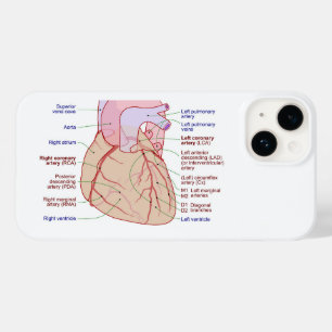 Koronare Arterien Umlaufdiagramm des menschlichen  Case-Mate iPhone 14 Hülle