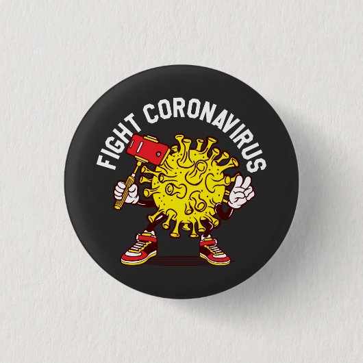 Koronavirus bekämpfen button (Vorderseite)