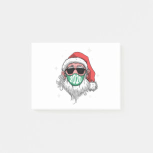 Koronavirus Gesichtsmaske santa claus 2020 Post-it Klebezettel