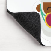 Koronavirus Gesichtsmaske schwarzer Santa Mousepad (Ecke)