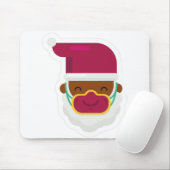 Koronavirus Gesichtsmaske schwarzer Santa Mousepad (Mit Mouse)