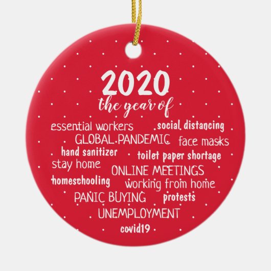 Koronavirus-Jahr Keramik Ornament (Vorne)