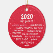 Koronavirus-Jahr Keramik Ornament (Links)