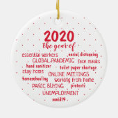 Koronavirus-Jahr Keramik Ornament (Hinten)