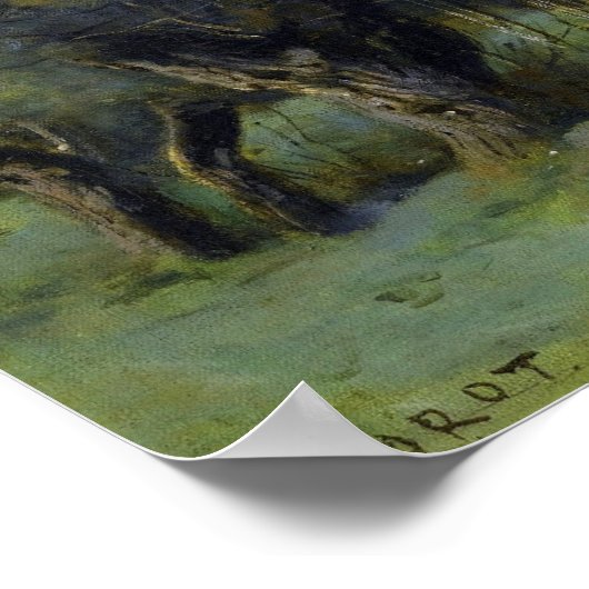 Korot - Fischerei unter den Wilden Poster (Ecke)