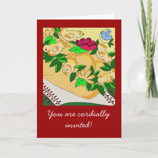 Korovai für die ukrainische Hochzeit Einladung (Vorderseite)