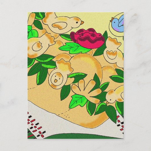 Korovai für die ukrainische Hochzeit Postkarte (Vorderseite)