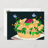 Korovai für die ukrainische Hochzeit Postkarte (Vorne/Hinten)