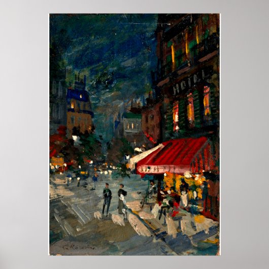 Korovin - Corner Café bei Night, Paris gerahmt Poster (Vorne)