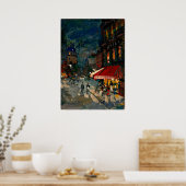 Korovin - Corner Café bei Night, Paris gerahmt Poster (Küche)