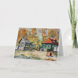 Korovin - Herbst in einem russischen Dorf Karte