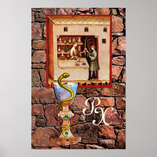 KÖRPER DER HYGEIA MONOGRAM - MEDIZIN, Pharmazie Poster (Vorne)