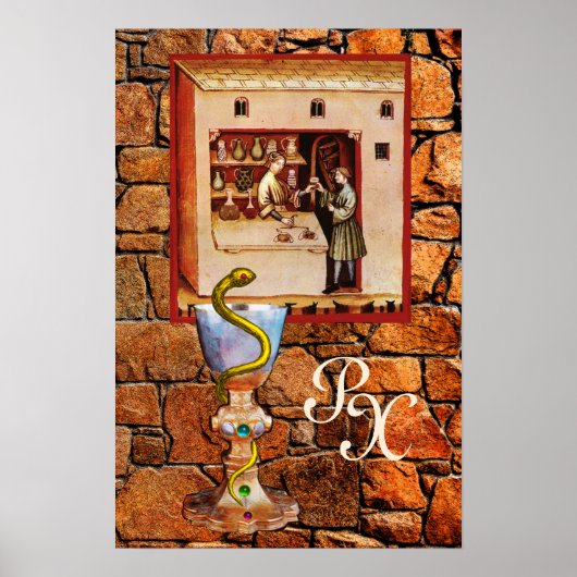 KÖRPER DER HYGEIA MONOGRAM - MEDIZIN, Pharmazie Poster (Vorne)