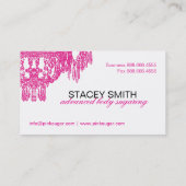 Körper, der Visitenkarte zuckert (Rückseite)